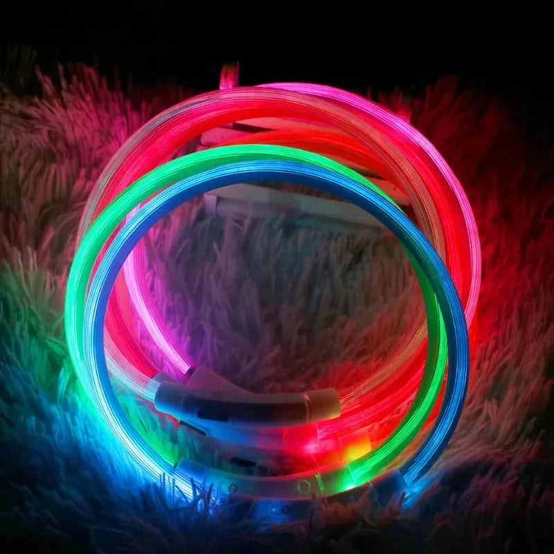 Dog Collar Luminous Usb Cat Dog Collar 3 Modes Led Light Glowing Loss Prevention LED Collar For Dogs Pet Dog Accessories