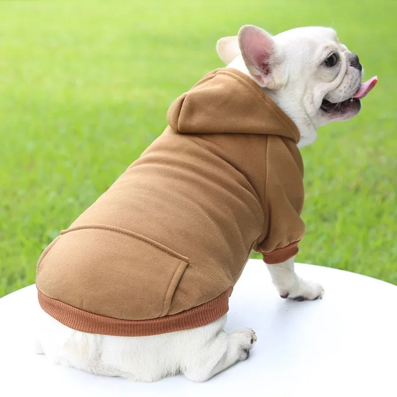 Dog Winter Hooded Sweatshirt for Small Medium Pet Coat Puppy Cat Jacket Clothes Chihuahuas French Bulldog Costume