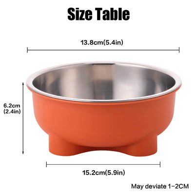 A stainless steel pet dog bowl is anti slip and easy to clean indoors