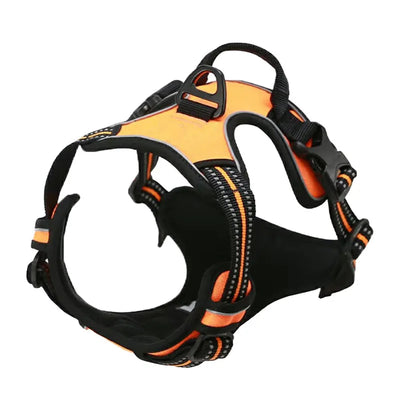 Dog Harness No-Pull Service Vest with Reflective Adjustable Soft Padded Comfortable for Outdoor Easy Walking No Choke for Pets