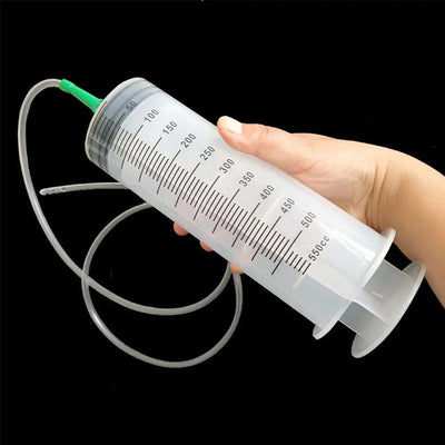 100ml-550ml Large Capacity Syringe Syringes Reusable Pump Measuring 1m Tube Pet Feeding Big Syringe Liquid Enema Glue Filling