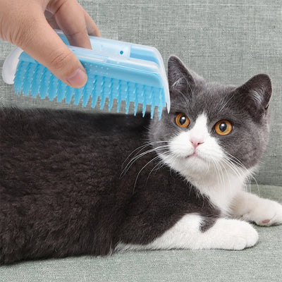 2/1PCS Cat Brush Comb Cat Toy with Catnip Cat Wall Brush Corner Cat Scratcher Massage Self Groomer Comb Pet Brush Corner