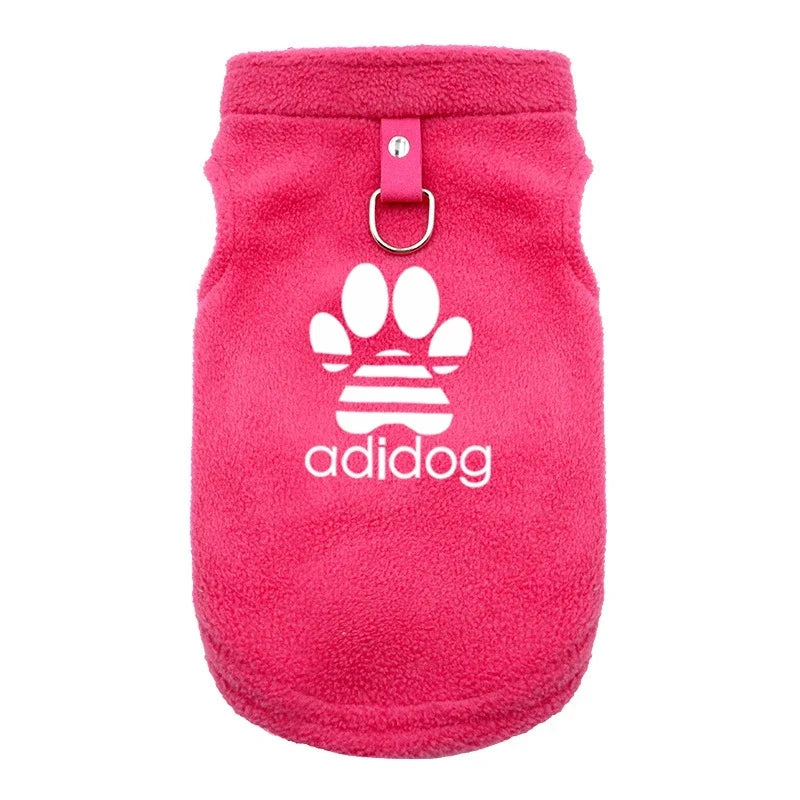 Adidog Soft Fleece Dog Clothes – Warm Pullover Jacket for Small Dogs