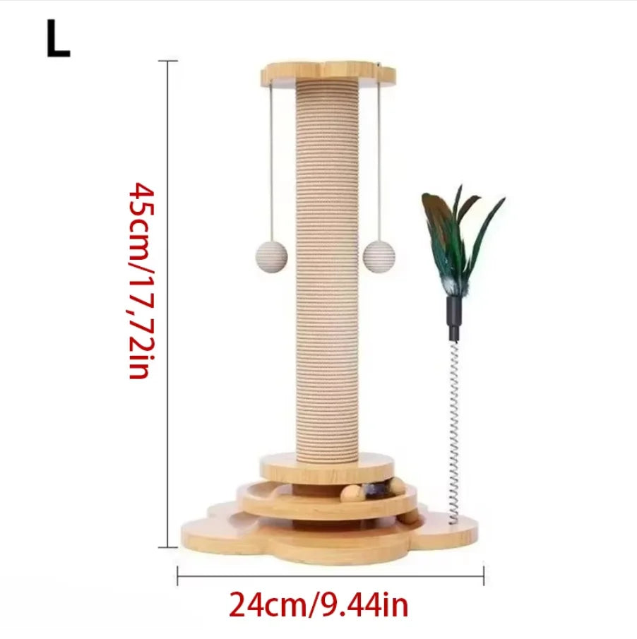 Pet cat toy High-density board Cat Turntable Fun cat baseball durable sisal scraper cat supplies Cat scratching post