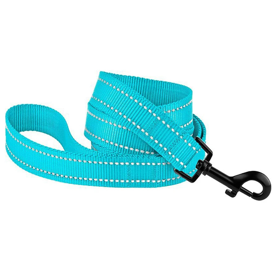 Pet leash, reflective flat rope at night, medium to large dog leash, available in multiple colors