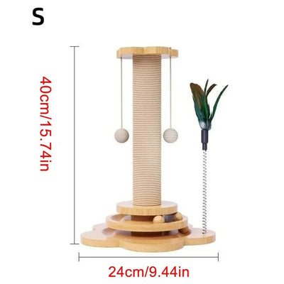 Pet cat toy High-density board Cat Turntable Fun cat baseball durable sisal scraper cat supplies Cat scratching post