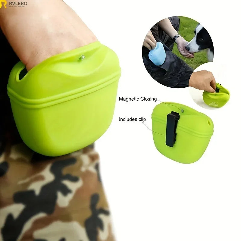 Pet Feeding Bag Training Dog Food Pocket Portable Silicone Snack Pouch Outdoor Walking Dogs Hanging Style Waistpack Pet Products