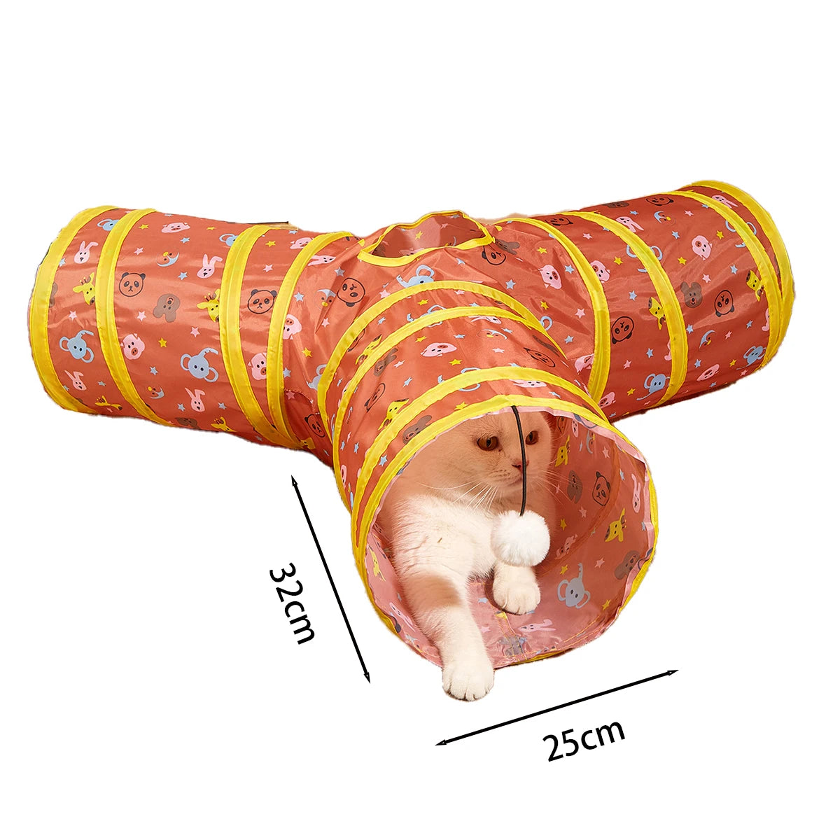 Cat Tunnel Foldable Cat Tunnel Pet Supplies Cat S T Y Pass Play Tunnel Cat Toy Breathable Drill Barrel for Indoor loud paper