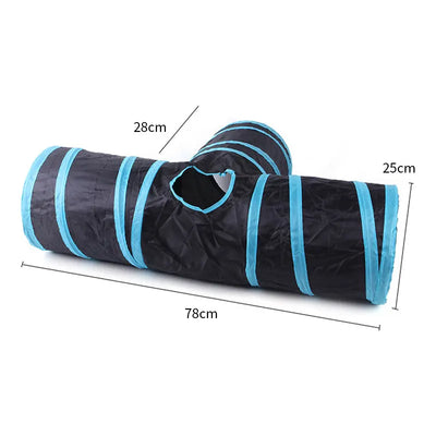 Cat Tunnel Foldable Pet Supplies Cat Toy Breathable Material Pass Play Tunnel Drill Barrel Small Pet Toy Indoor Loud Paper