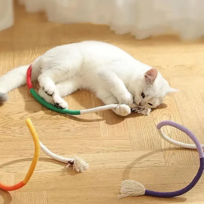 Cat Toys Interactive Molar Cotton Rope Toys Silvervine Cat Teaser Toy Clean Mouth Kitten Play Toy Pet Supplies Accessories