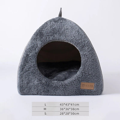 New Triangle Cat Nest Closed Cat House Pet Nest Warm and Thickened Deep Sleep Dog Nest Pet Supplies