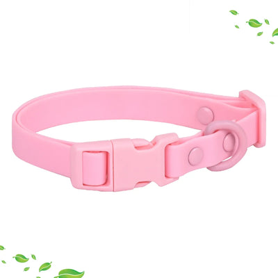 New Macaron Colored PVC Dog Collar Waterproof Dirt Resistant Easy To Clean Pet Collar Adjustable Neck Collar Pet Dog Collar Set