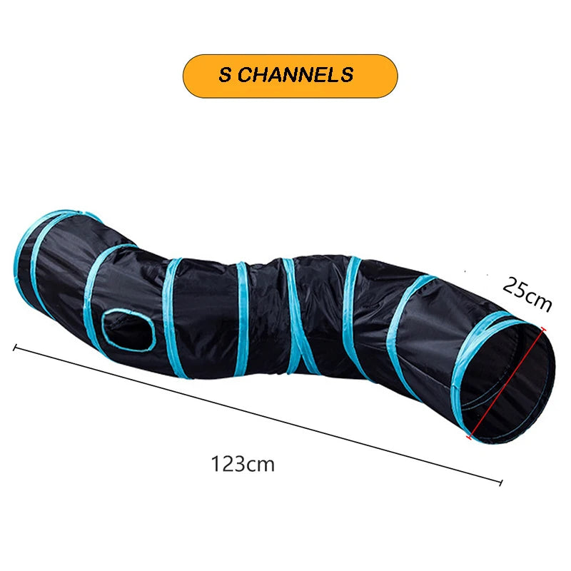 Cat Tunnel Foldable Cat Tunnel Pet Supplies Cat S T Y Pass Play Tunnel   Cat Toy Breathable Drill Barrel for Indoor loud paper