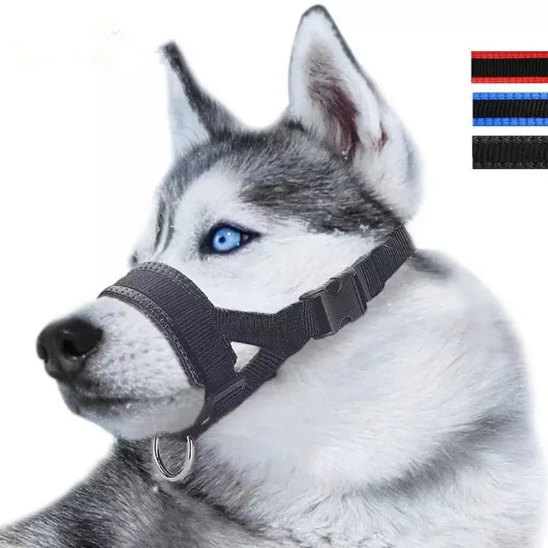 Pet Mask Dog Muzzle Nylon Anti-Biting, Anti-Barking, Drinkable, Adjustable Breathable Dog Muzzle