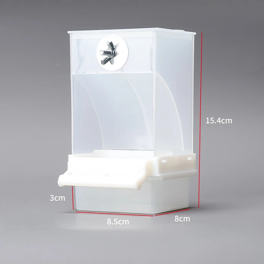 Acrylic hamster bird feeding box can fix squirrel pet food bowl, anti tipping automatic feeding device for hamsters and birds