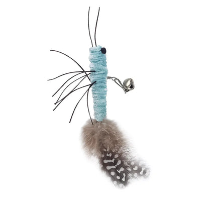 Dr.DC Wire Teasing Cat Stick Insect Dragonfly Feather Cat Supplies Cat Pet Moth Toy Interactive Fun Pet Cat Toy Pole