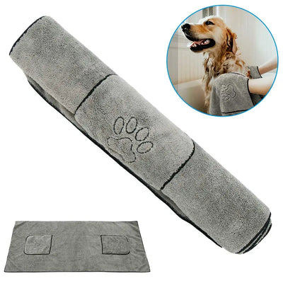 Super Absorbent Big Puppy Pet Dog Towel Bathrobe Bath Towels Quick-Drying Cat Bath Towel Bath Supplies Dog Towel Microfiber