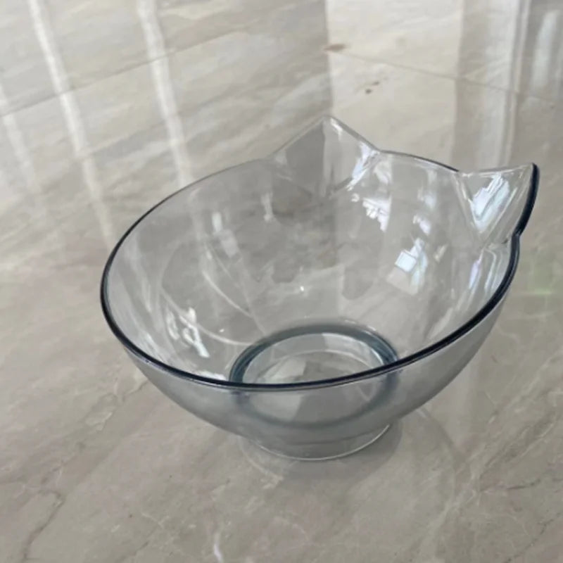 Cat Bowl Double Bowl Cat Supplies Cat Food Bowl Pet Bowl Double Bowl Plastic Neck Guard Cat Bowl