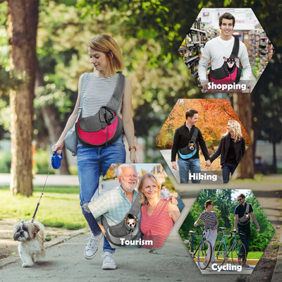 Pet Puppy Carrier for Outing Travel Mesh Breathable Shoulder Bag Large Space Pet Front Bag Suitable for Walking Cat Carrier Bag