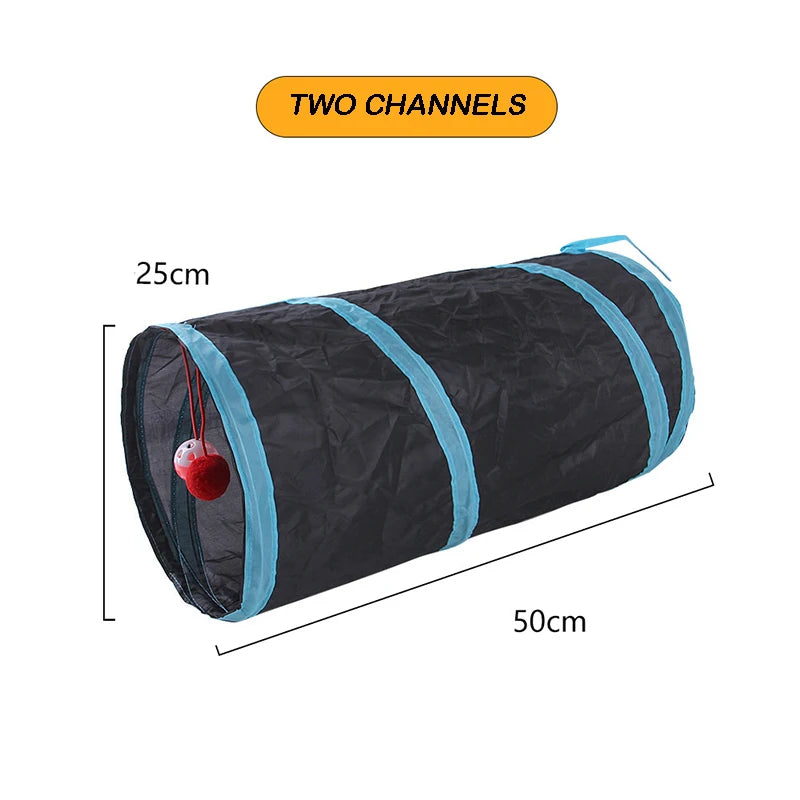 Cat Tunnel Foldable Cat Tunnel Pet Supplies Cat S T Y Pass Play Tunnel   Cat Toy Breathable Drill Barrel for Indoor loud paper