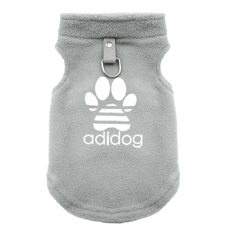 Adidog Soft Fleece Dog Clothes – Warm Pullover Jacket for Small Dogs