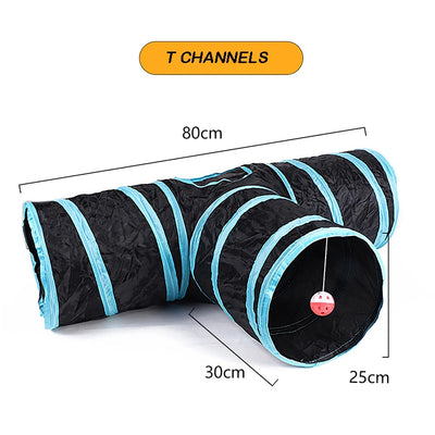 Cat Tunnel Foldable Cat Tunnel Pet Supplies Cat S T Y Pass Play Tunnel   Cat Toy Breathable Drill Barrel for Indoor loud paper