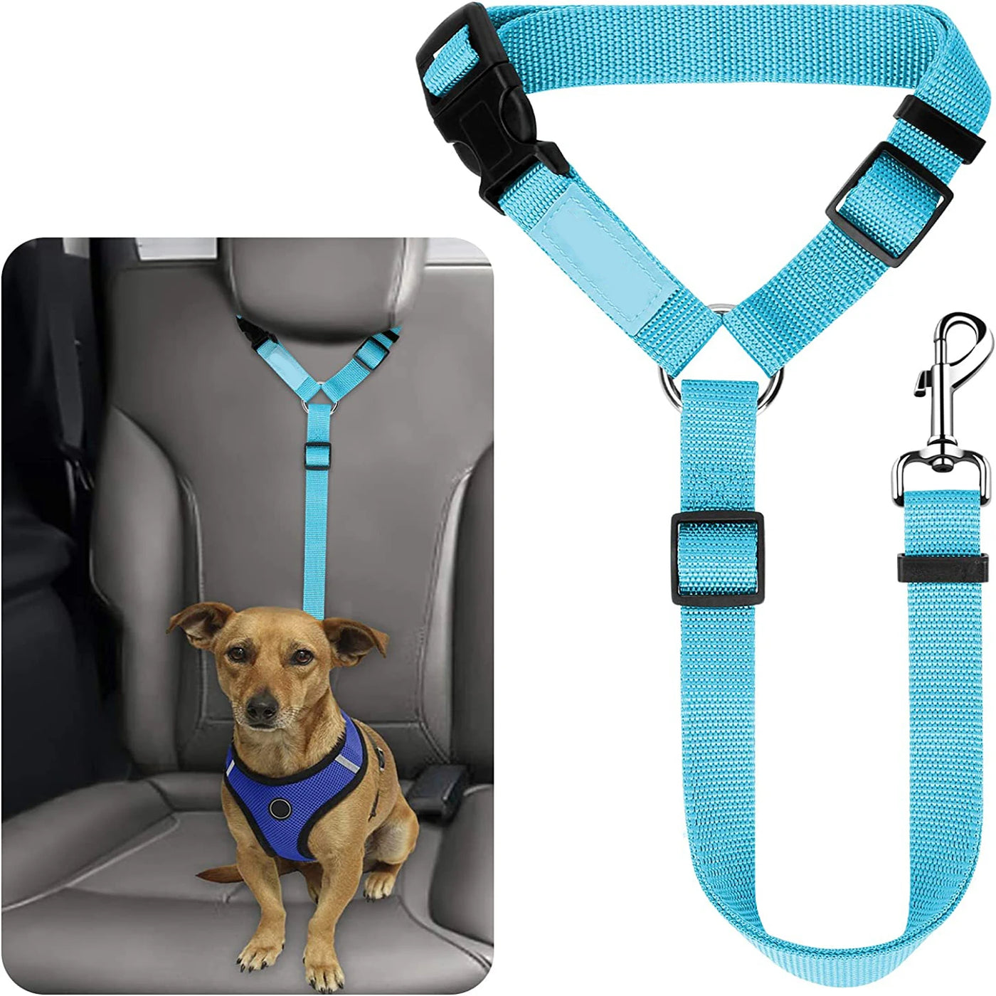 1pc Pet Dog And Cat Seat Belt, Car Headrest Restraint, Adjustable Safety Rope, Car Seat Belt