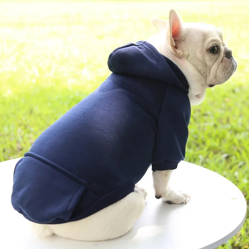 Dog Winter Hooded Sweatshirt for Small Medium Pet Coat Puppy Cat Jacket Clothes Chihuahuas French Bulldog Costume