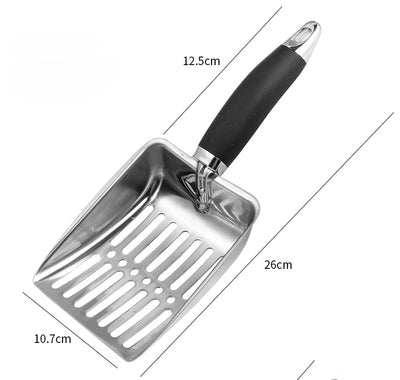 Dog Cat Clean Feces Supplies Stainless steel shovel Cat Litter Scoop Reduces Dust Metal Long Handle Scoop Pet Cleanning Tools