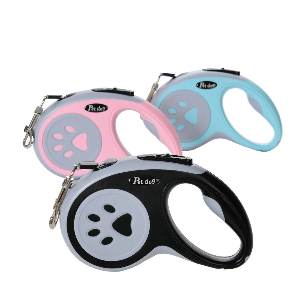 Automatic Retractable Pet Leash, Bone Paw Print Telescopic Dog Leash, Dog Leash, Dog Leash