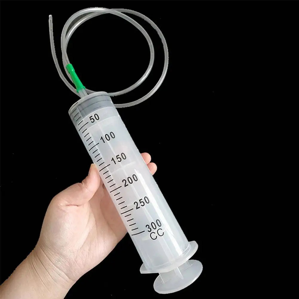 100ml-550ml Large Capacity Syringe Syringes Reusable Pump Measuring 1m Tube Pet Feeding Big Syringe Liquid Enema Glue Filling