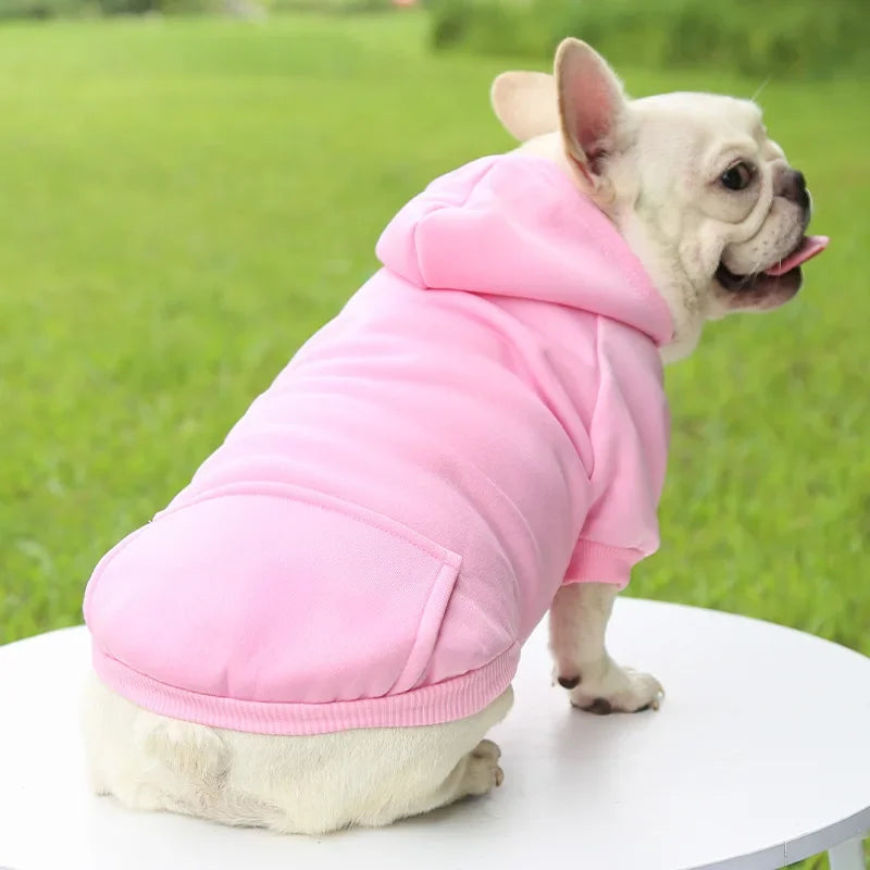 Dog Winter Hooded Sweatshirt for Small Medium Pet Coat Puppy Cat Jacket Clothes Chihuahuas French Bulldog Costume