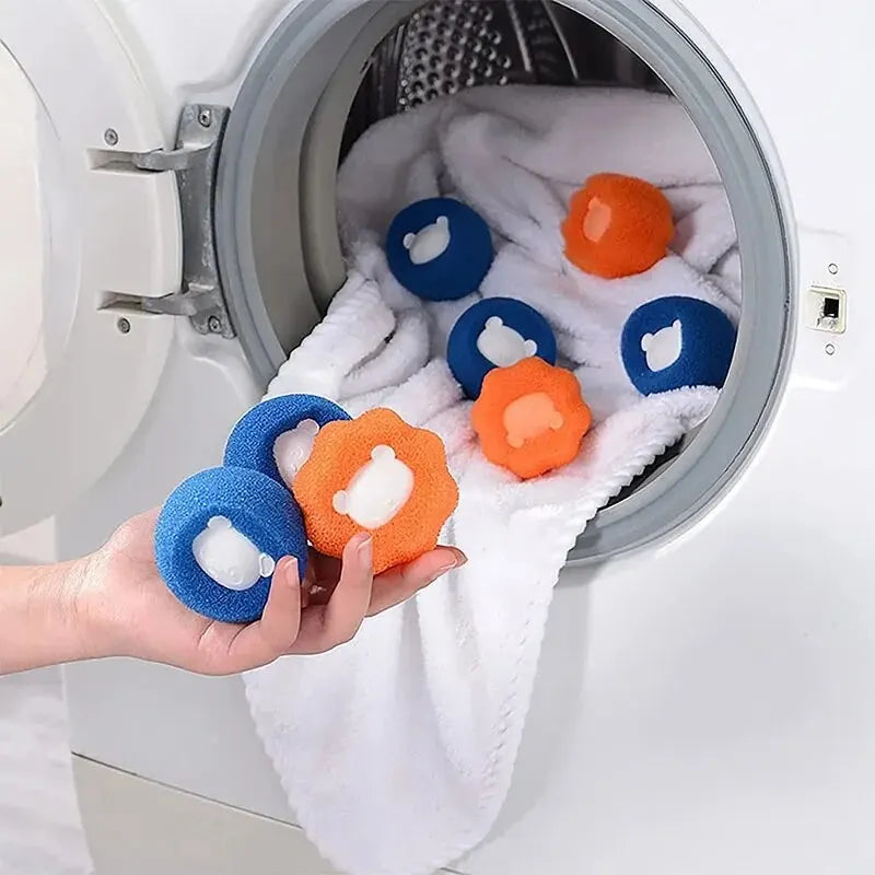 Washing Machine Sponge Washing Ball, Pet Hair Cleaning Anti-entanglement Washing Ball, Reusable