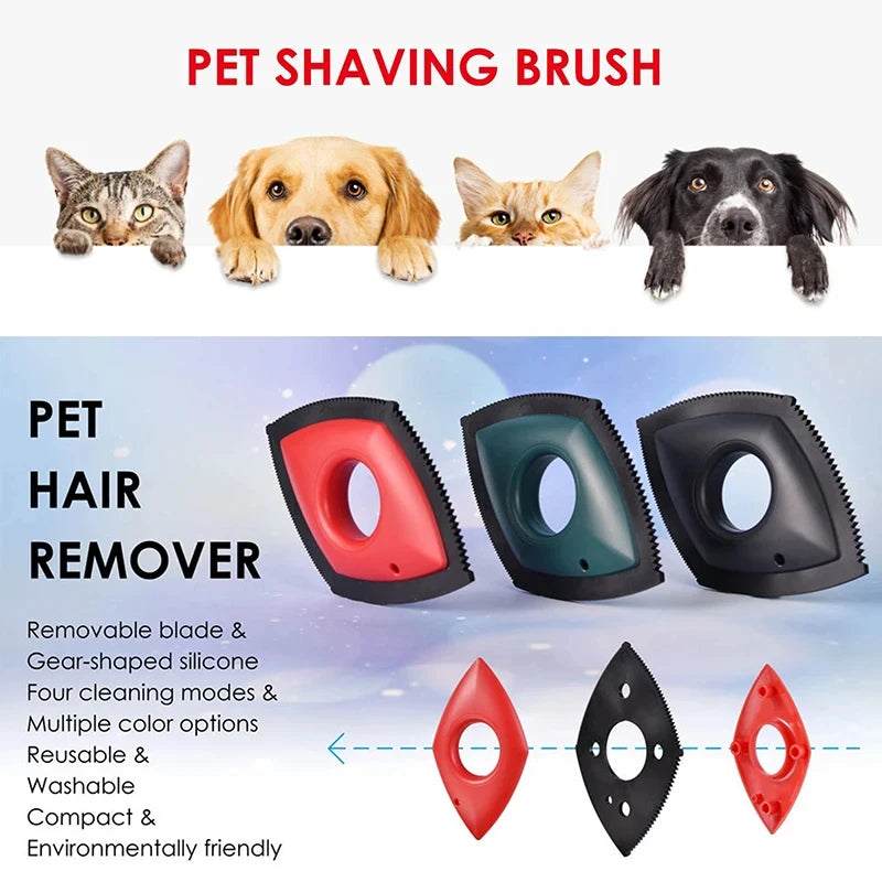 4 Modes Pet Hair Remover Comb Brush Dog Cat Hair Detailer Cleaning Tool Carpet Sofa Cloth Car Seat Rubber Reusable Pet Combs