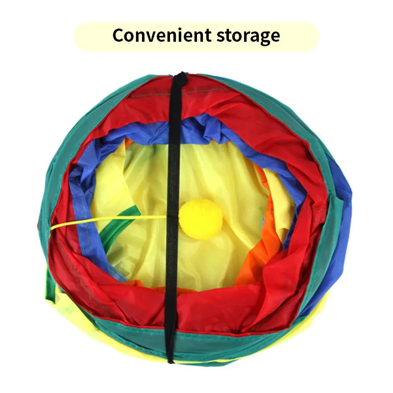 Cat Tunnel Foldable Pet Supplies Cat Toy Breathable Material Pass Play Tunnel Drill Barrel Small Pet Toy Indoor Loud Paper