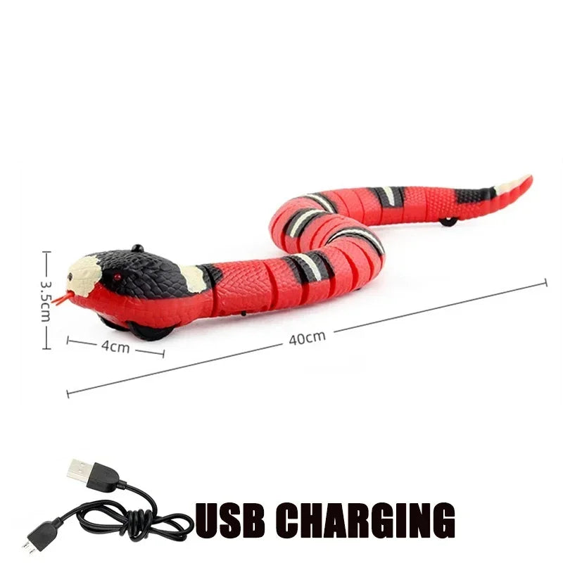 Automatic Electronic Snake Tease Cat Play USB Rechargeable Kitten Toys Intelligent Sensor Interactive Cat Toys Dogs Cats Pets