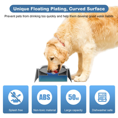 Pet Water Bowl Anti Spill Automatic Dog Bowl Vehicle Carried Floating Bowl Slow Wate