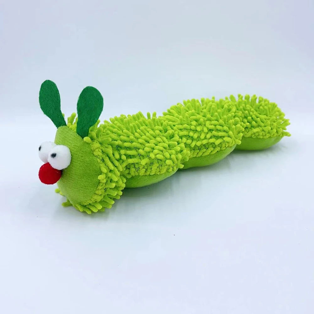 Pet Supplies Caterpillar Shaped Plush Cat Toy Contains Catnip Self Pleasure Boredom Relief Interactive Play