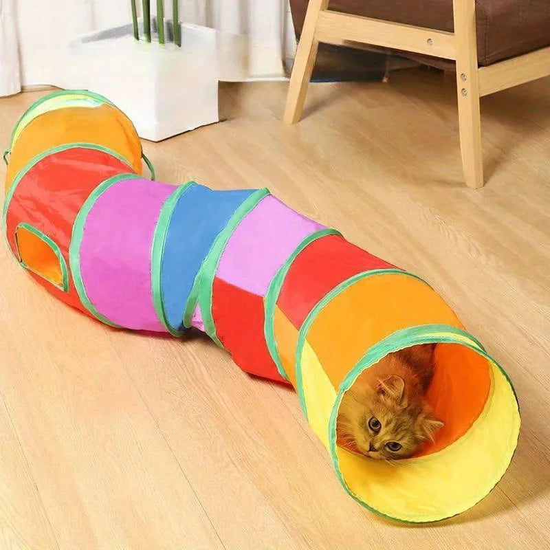 Cat Tunnel Foldable Cat Tunnel Pet Supplies Cat S T Y Pass Play Tunnel Cat Toy Breathable Drill Barrel for Indoor loud paper