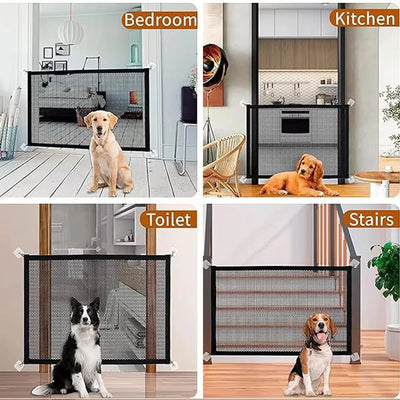 Dog Fence Netting Barrier Pet Isolati Network Folding Breathable Mesh Play Dog Safety Fence Doorway Pet Products Protect