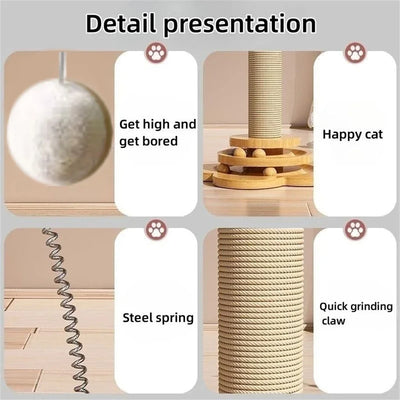 Pet cat toy High-density board Cat Turntable Fun cat baseball durable sisal scraper cat supplies Cat scratching post