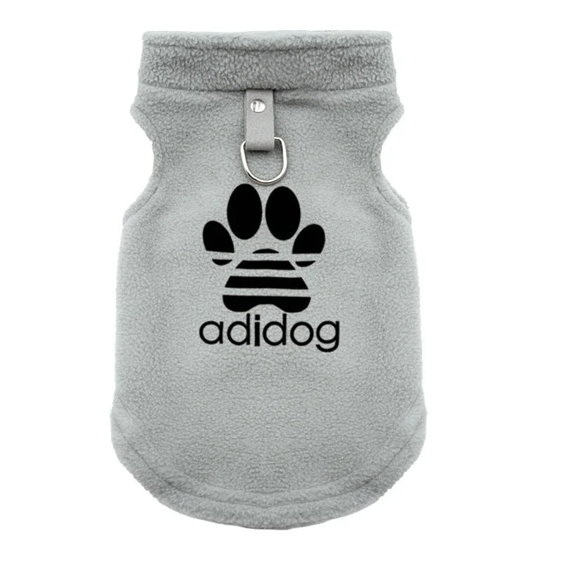 Adidog Soft Fleece Dog Clothes – Warm Pullover Jacket for Small Dogs