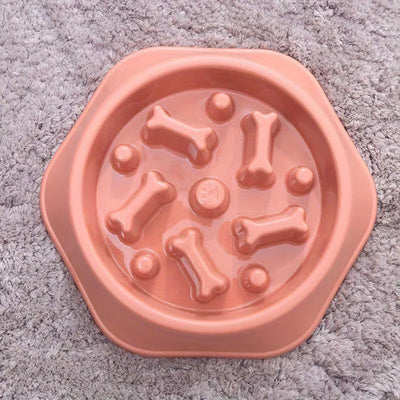 Pet Slow Food Bowl Anti-choking Feeder PP Plastic Dish Bowl Home Dog Eating Plate Anti-gulping Feeding Supplies