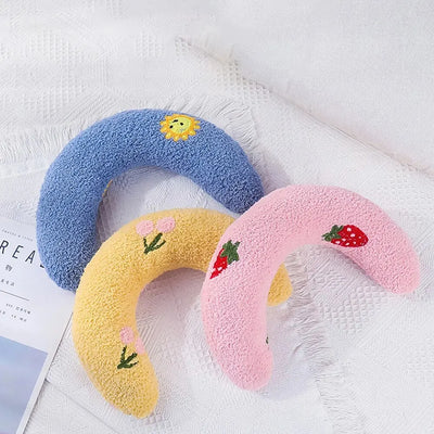 1PC Little Pillow for Cats, Ultra Soft Fluffy Pet Calming Toy Half Donut Cuddler for Joint Relief Sleeping Improve