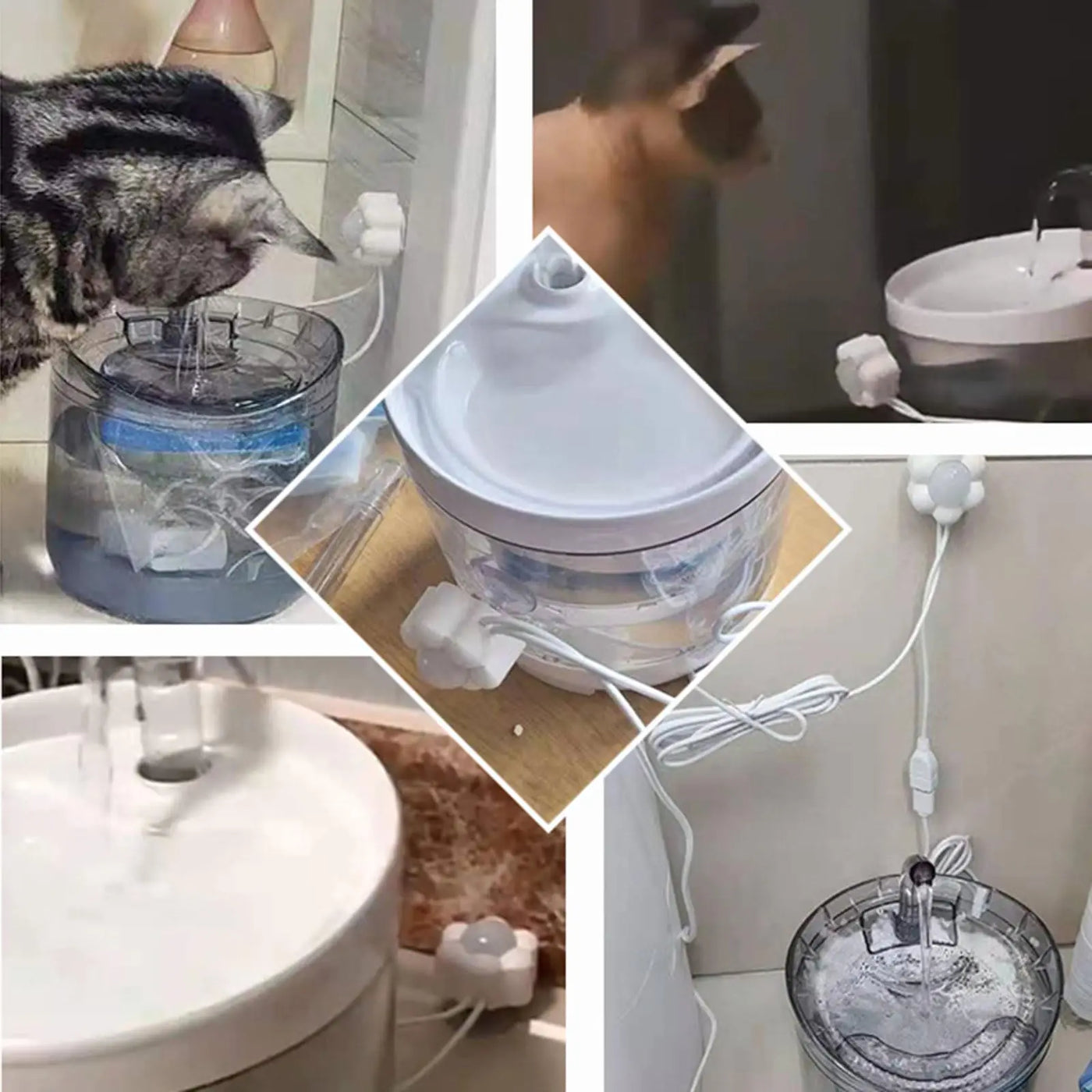 Cat Water Dispenser Smart Sensor Switch Pet Water Fountain Motion Intelligent Sensor USB Universal 180° 9.8ft Auto Sensing