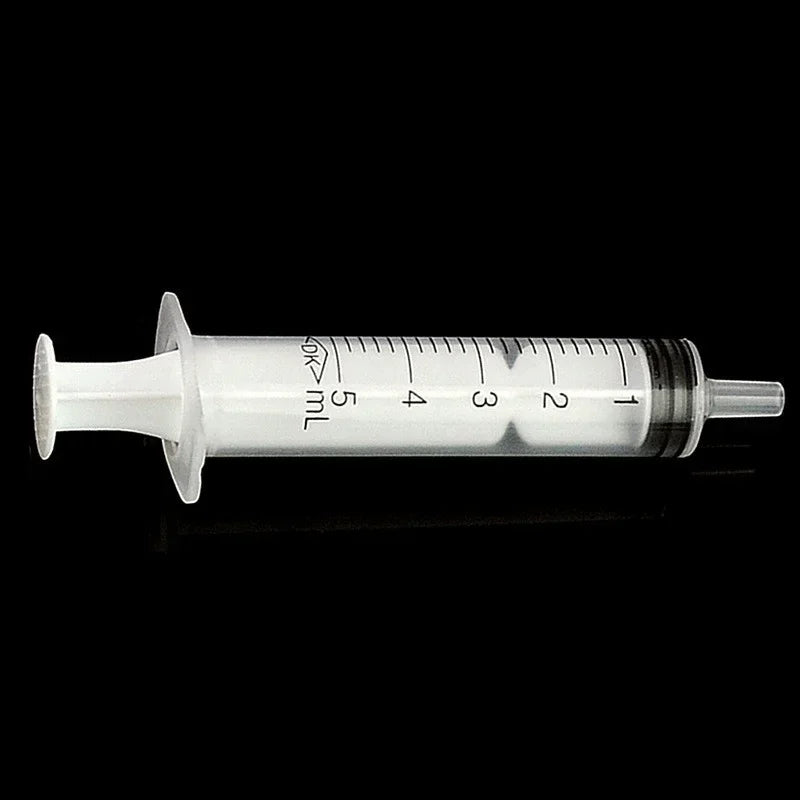 10pcs Disposable Plastic 5ml Injector Syringe No Needle for Lab Nutrient Measuring Small Pet Food Feeder (Without Needle) 2024