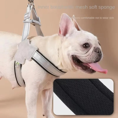 1PC pet traction chest strap, suitable for dog travel, comfortable without neck tightening, vest style adjustable chest strap