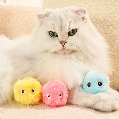 Smart Cat Toys Interactive Ball Catnip Cat Training Toy Pet Playing Ball Pet Squeaky Supplies Products Toy for Cats Kitten Kitty