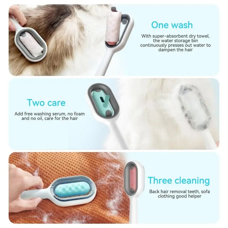 4 In 1 Pet Grooming Brush Cleaning Massage Remover Comb For Cat Dog General Supplies with Water Tank Pets Products Accessories