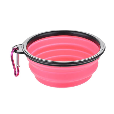 350/1000ml Large Collapsible Dog Pet Folding Silicone Bowl Outdoor Travel Portable Puppy Food Container Feeder Dish Bowl